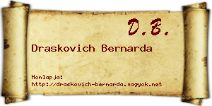 Draskovich Bernarda névjegykártya